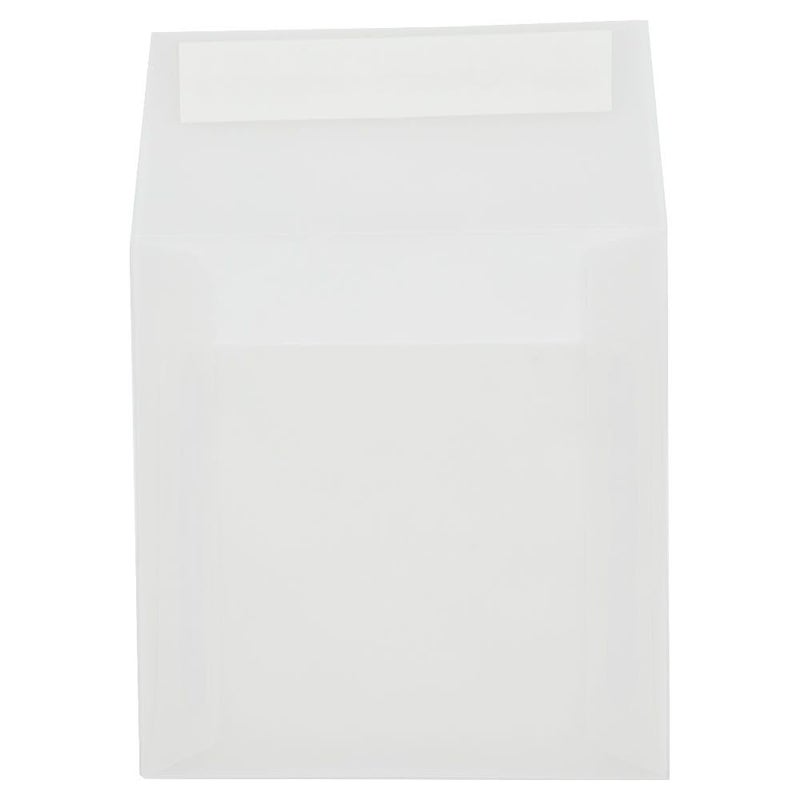 LUXPaper Square Invitation Envelopes | Peel & Press | 5" x 5" | Clear Translucent | 30lb. Text | 50 Qty - Image 4